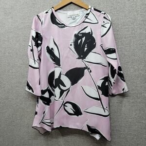 CAROLINE ROSE 3/4 SLEEVE TOP, SIZE XS